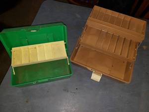 2 Small Plastic Tackle Boxes