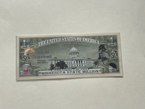 Minnesota 1858 Land of 10,000 Lakes Bill