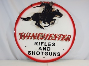 New Handmade Recycled Metal Art Winchester Sign