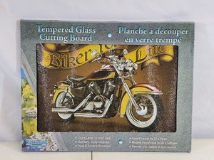 New Biker For Life Tempered Glass Cutting Board