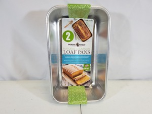 Set of 2 New Nordic Ware Natural Aluminum Loaf Pans