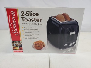 New Sunbeam 2 Slice Extra Wide Slot Toaster