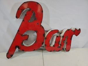 New Handmade Recycled Metal Bar Sign