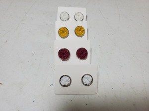 4 New Pair of Druzy Stainless Steel Earrings