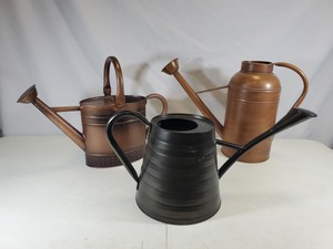 3 New Metal Watering Cans