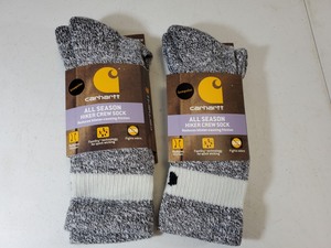 2 New Pair of Womens Carhartt All Season Hiker Crew Socks