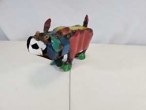New Handmade Recycled Metal Guard Dog  Bulldog