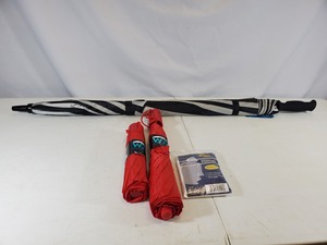 3 New Assorted Umbrella and New Emergency Poncho