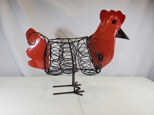 New Handmade Recycled Metal Hen  Chicken Planter