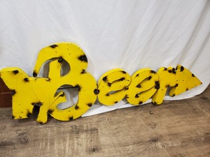 Recycled Metal BEER Sign