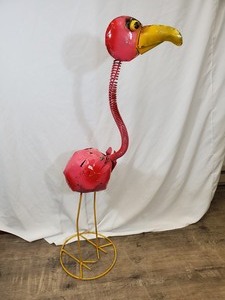 Recycled Metal Pink Flamingo