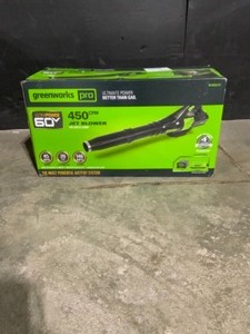 Greenworks PRO 125 MPH 450 CFM 60V Battery Cordless Handheld Leaf Blower with 2.0 Ah Battery and Charger. See Pictures
