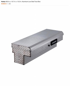 Husky 46.8 in. x 15.7 in. x 13.3 in. Aluminum Low Side Truck Box. See Pictures