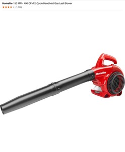 Homelite 150 MPH 400 CFM 2-Cycle Handheld Gas Leaf Blower. See Pictures