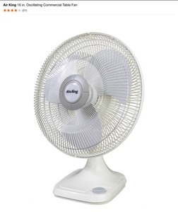 AirKing 16 in. 3-Speed Commercial Oscilating Table Fans. See Pictures