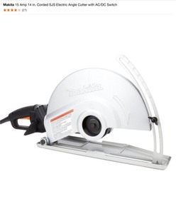 Makita 15 Amp 14 in. Corded SJS Electric Angle Cutter with ACDC Switch. See Pictures