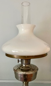 lot 63 image: Vintage Electrified Oil Lamp