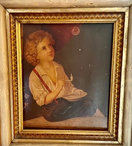 lot 72 image: Vintage Framed Portrait of a Child