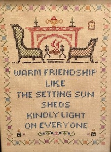 lot 88 image: Vintage Cross Stitch Sampler