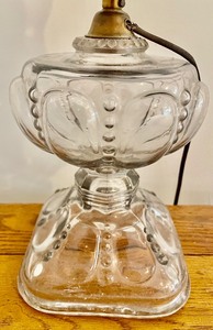lot 174 image: Electrified Vintage Oil Lamp