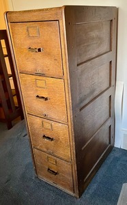 lot 4 image: Library Bureau Sole Makers File Cabinet