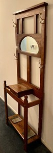 lot 13 image: Vintage Hall Tree w Umbrella Stand