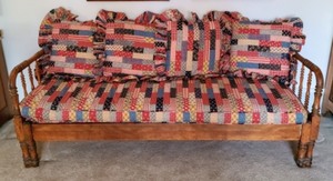 lot 124 image: Custom Vintage Upholstered Sofa