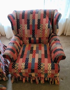lot 126 image: Pair of Custom Upholstered Armchairs