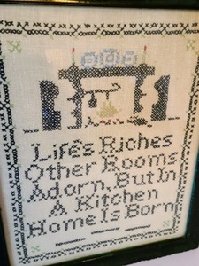 lot 150 image: Framed Vintage Needlepoint Samplers