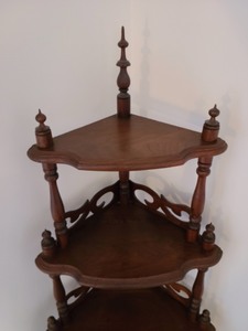 lot 151 image: Vintage Wooden Corner Shelf