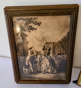 lot 161 image: Vintage Trinket Box and Folding Mirror