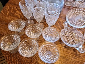 lot 201 image: Large Variety of Vintage CutPressed Glassware