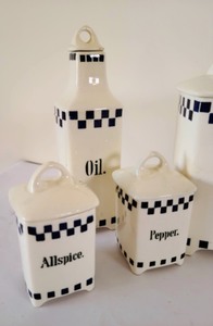 lot 214 image: Vintage German Ceramic Canister Set