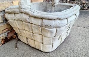 lot 275 image: Cement Basket Planter