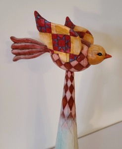 lot 300 image: Jim Shore Heartwood Creek Bird Figurine