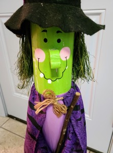 lot 317 image: Wooden Halloween Witch