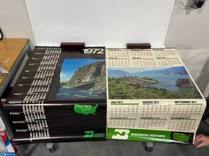 70s Burlington Northern Railroad Calendars