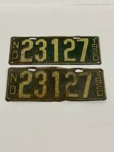 1920 North Dakota License Plates