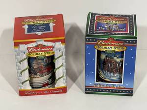 Budweiser Holiday Steins