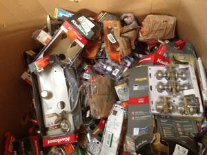 Lot of Assorted Door Knobs and Hardware misc tools various models and conditions  open box customer returns See Pictures