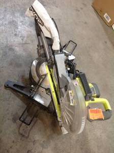 USED RYOBI 12 in. Sliding Compound Miter Saw with LED  Tested See Pictures