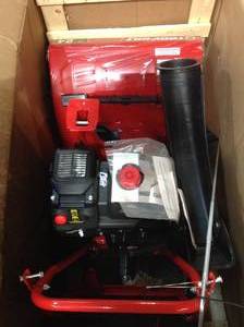 Troy-Bilt Storm 24 in. 208 cc Two- Stage Gas Snow Blower with Electric Start Self Propelled Customer Returns See Pictures