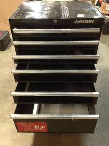 Husky 27 in. 5-Drawer Cabinet Roller Cabinet Tool Chest in Textured Black Customer Returns See Pictures