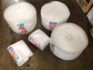 Lot of Pratt Retail Specialties Clear Perforated Bubble Cushion Wrap Various Sizes See Pictures