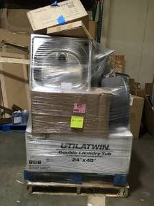 Pallet of asorted Sinks Various Models Sizes and Conditions See Pictures