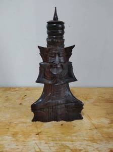 lot 15 image: Hand Carved Wood Pipe Figure