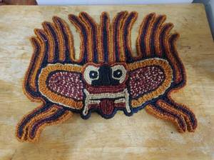 lot 18 image: Handmade Woven Mat Art