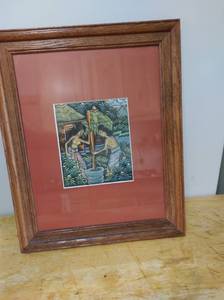 lot 19 image: Framed Painting on a Woven Type Canvas