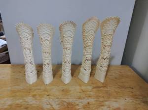 lot 25 image: Five Large Hand Carved Figures