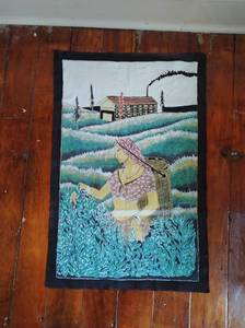 lot 59 image: Batik Woman Textile Art